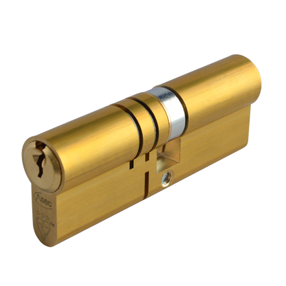 ASEC Kite Elite 3 Star Snap Resistant Double Euro Cylinder 85mm 45Ext/40/10/35 Keyed To Differ Pro - Satin Brass