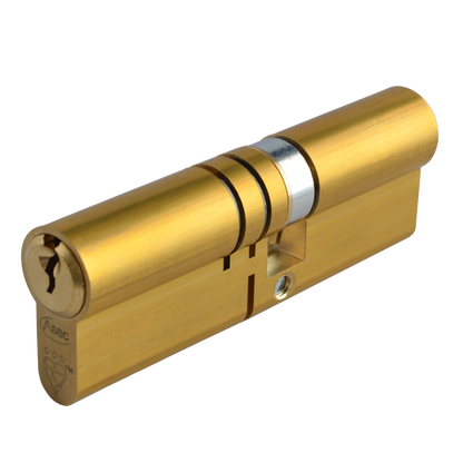 ASEC Kite Elite 3 Star Snap Resistant Double Euro Cylinder 100mm 60Ext/40 55/10/35 Keyed To Differ Pro - Satin Brass