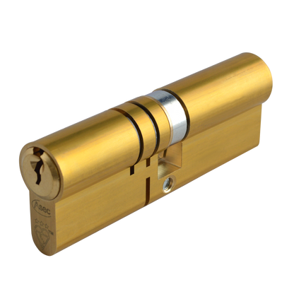 ASEC Kite Elite 3 Star Snap Resistant Double Euro Cylinder 90mm 45Ext/45 40/10/40 Keyed To Differ Pro - Satin Brass