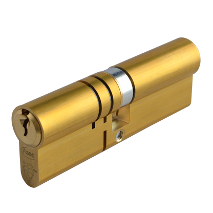 ASEC Kite Elite 3 Star Snap Resistant Double Euro Cylinder 95mm 45Ext/50 40/10/45 Keyed To Differ Pro - Satin Brass