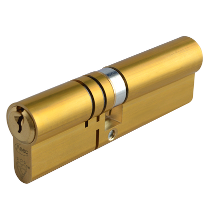 ASEC Kite Elite 3 Star Snap Resistant Double Euro Cylinder 100mm 45Ext/55 40/10/50 Keyed To Differ Pro - Satin Brass