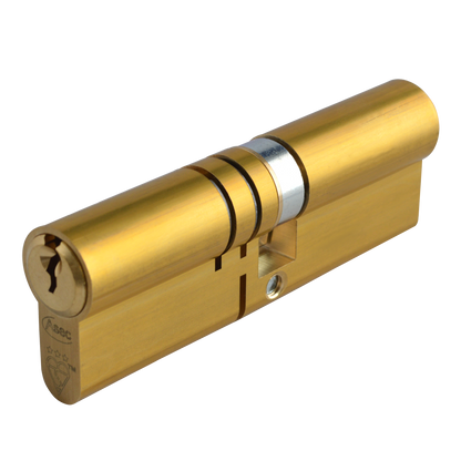 ASEC Kite Elite 3 Star Snap Resistant Double Euro Cylinder 100mm 55Ext/45 50/10/40 Keyed To Differ Pro - Satin Brass