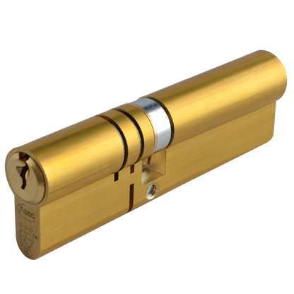 ASEC Kite Elite 3 Star Snap Resistant Double Euro Cylinder 105mm 45Ext/60 40/10/55 Keyed To Differ Pro - Satin Brass