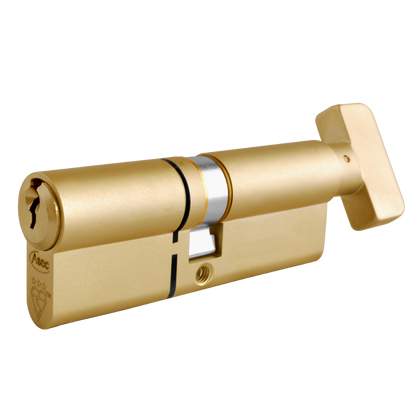 ASEC Kite Elite 3 Star Snap Resistant Euro Key & Turn Cylinder 85mm 40Ext/T45 35/10/40T Keyed To Differ Pro - Satin Brass