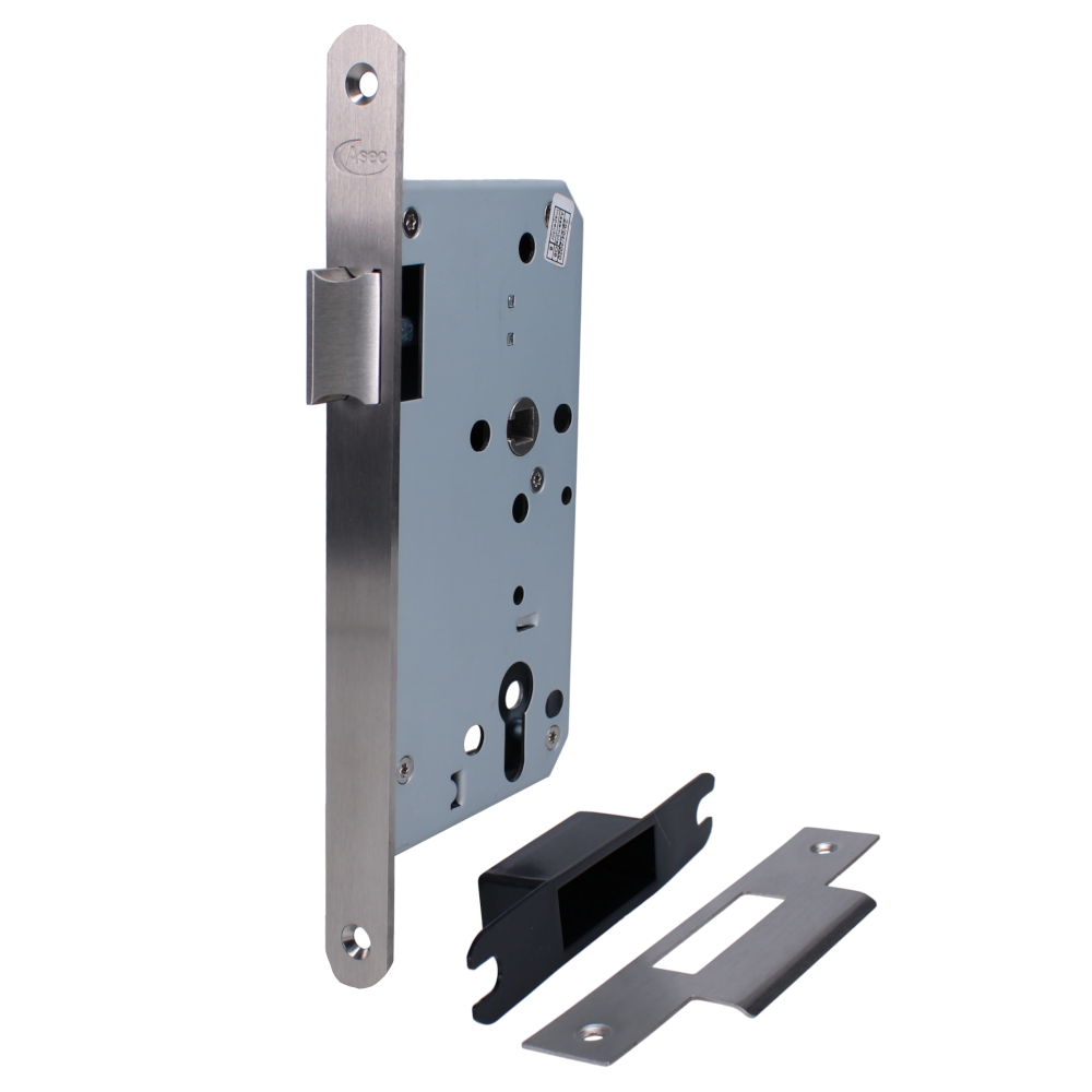 ASEC DIN Standard Mortice Latch 60mm Radius - Stainless Steel