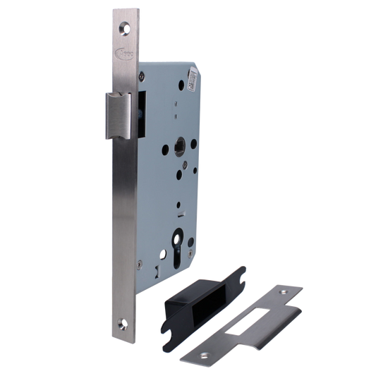 ASEC DIN Standard Mortice Latch 60mm Square - Stainless Steel