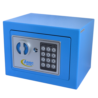 ASEC Compact Digital Safe H170 x W230 x D170mm - Blue