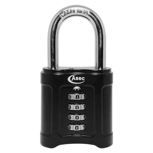 ASEC Open Shackle Combination Padlock 55mm 4-Digit Open Shackle - Hardened Steel