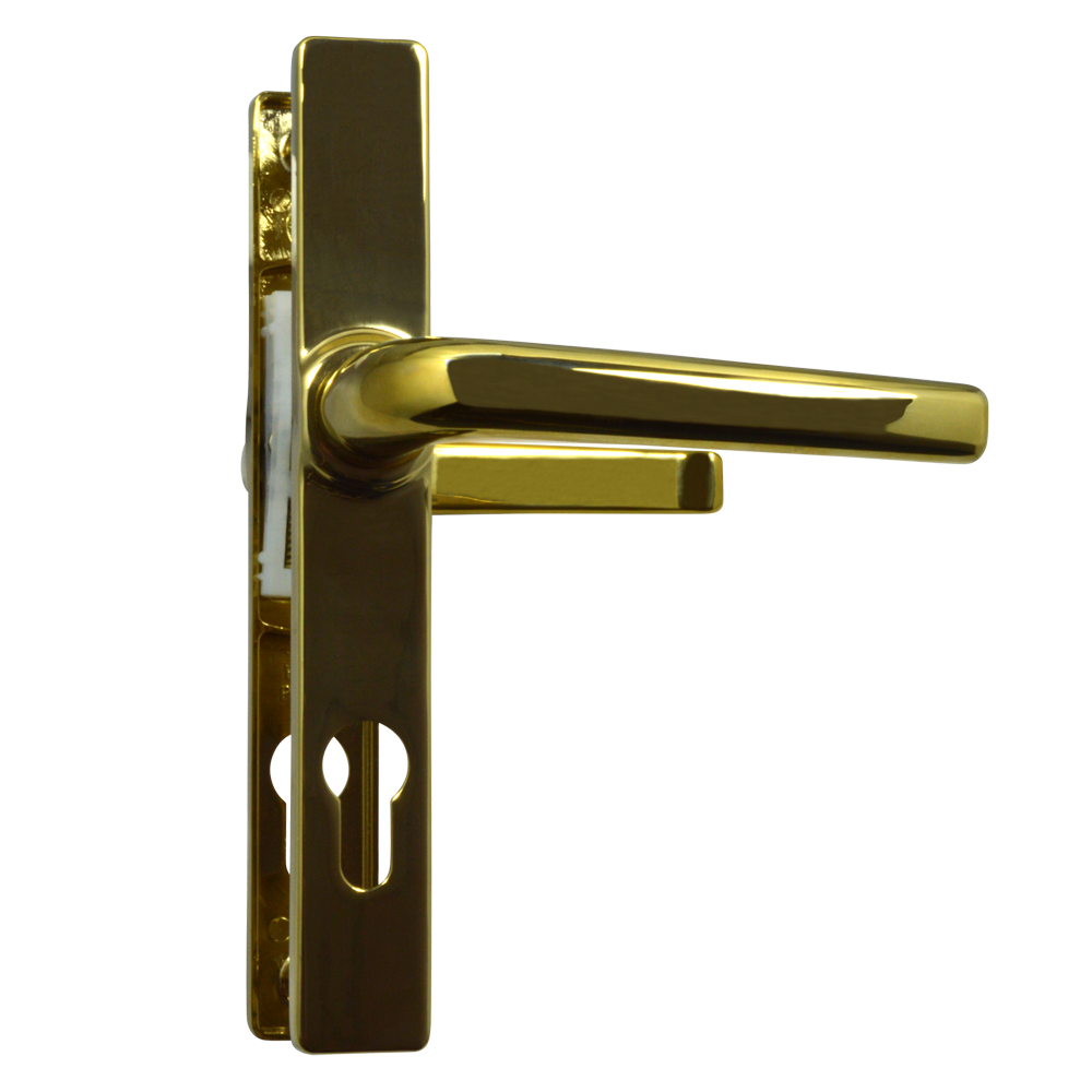 ASEC 70 Lever/Lever Door Furniture To Suit Ferco - 205mm Backplate Gold