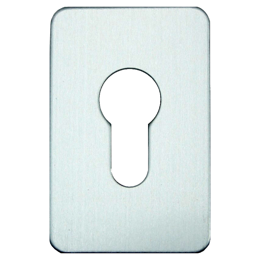 ASEC Self Adhesive 45mm x 70mm Euro Escutcheon Stainless Steel