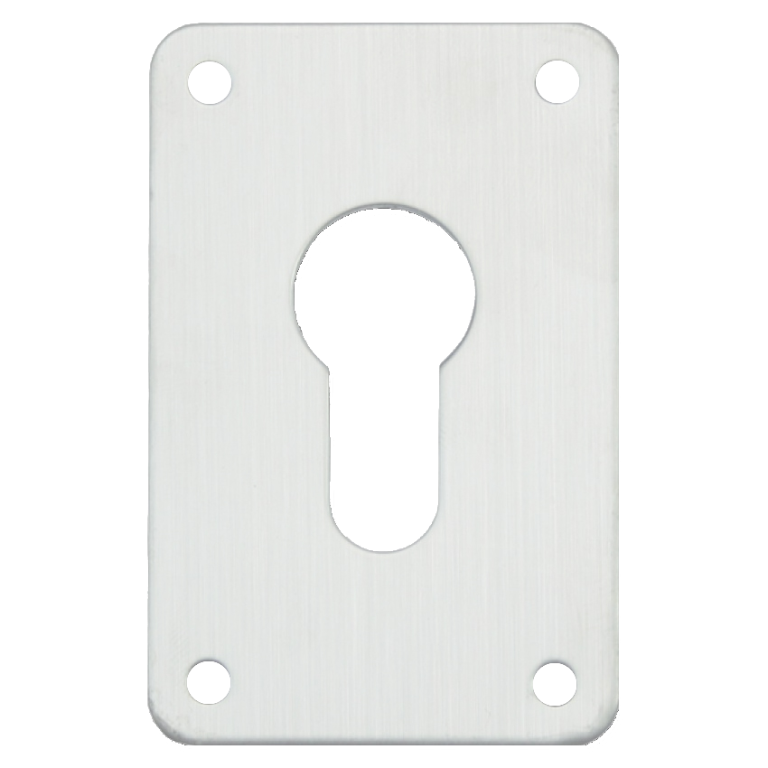 ASEC Screw On 45mm x 70mm Euro Escutcheon Satin Chrome