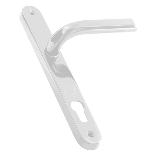 ASEC 85 Lever/Lever UPVC Furniture - 242mm Backplate White