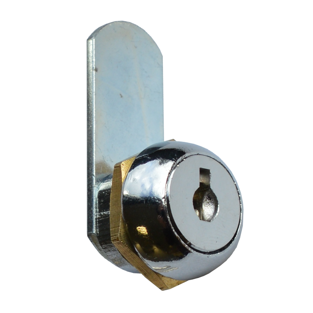 ASEC Round Mini KD Nut Fix Camlock 180 Degree 8mm - Chrome Plated