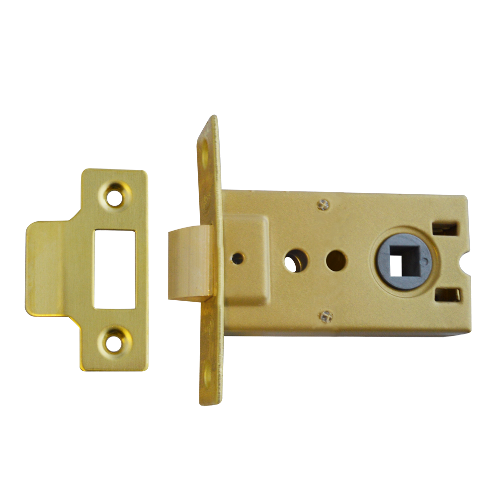 ASEC Flat Pattern Mortice Latch 64mm Pro - Polished Brass