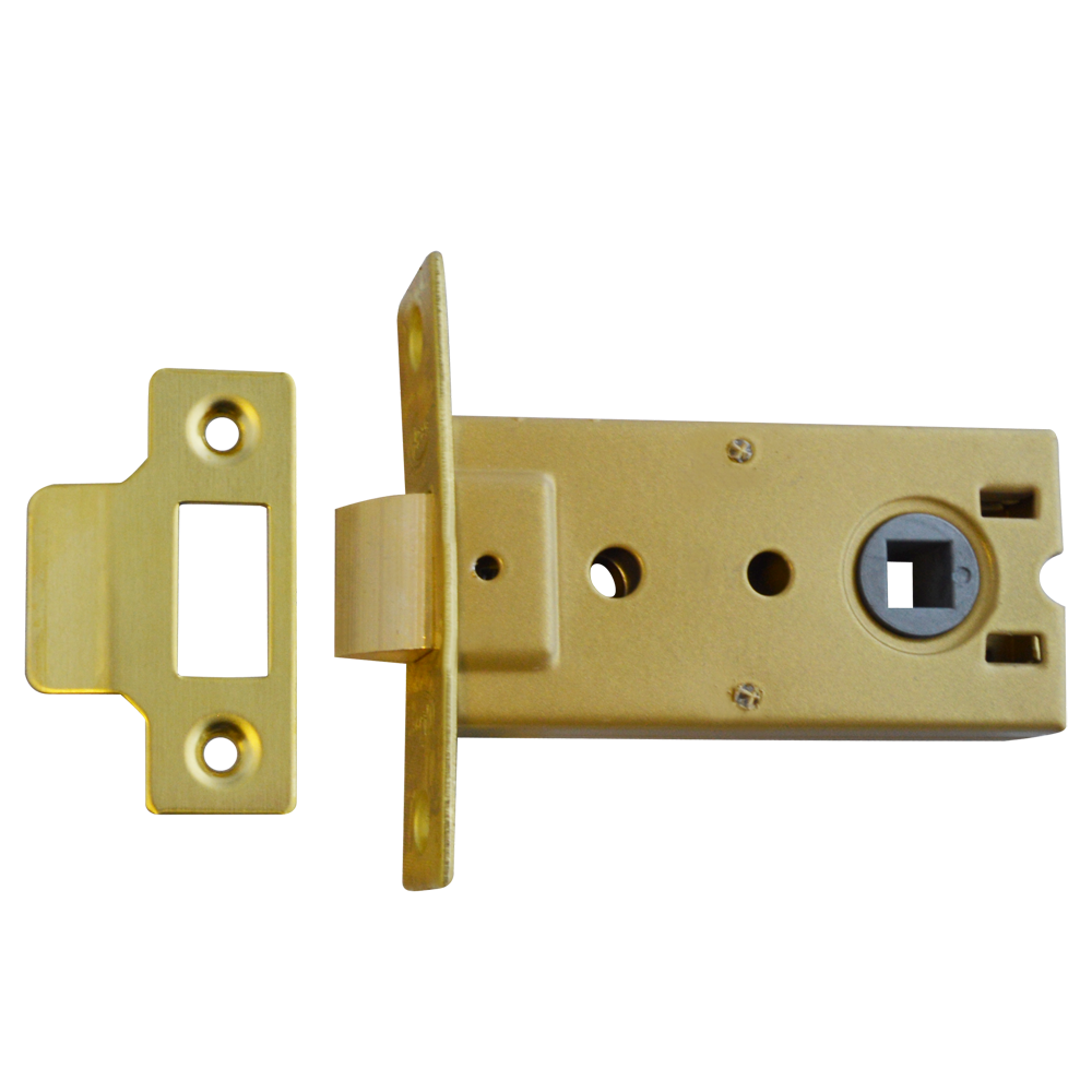 ASEC Flat Pattern Mortice Latch 76mm Pro - Polished Brass