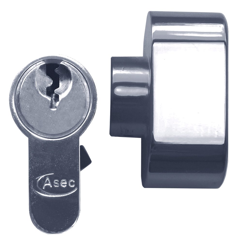 ASEC 5-Pin Euro Key & Turn Cylinder 80mm 35/T45 30/10/T40 Keyed To Differ Pro - Nickel Plated