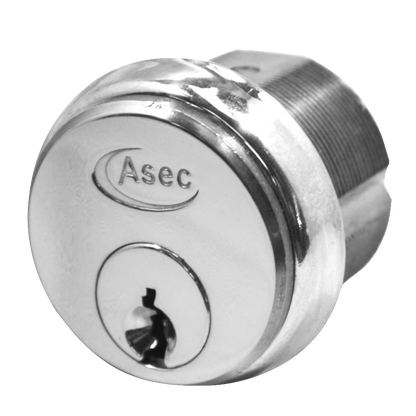 ASEC 5-Pin Screw-In Cylinder Keyed To Differ Single Pro - Satin Chrome