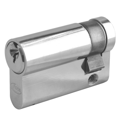 ASEC 6-Pin Euro Half Cylinder 50mm 40/10 Keyed To Differ Pro - Nickel Plated