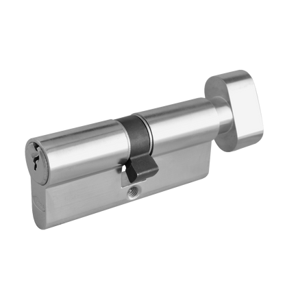 ASEC 6-Pin Euro Key & Turn Cylinder 70mm 35/T35 30/10/T30 Keyed To Differ Pro - Nickel Plated