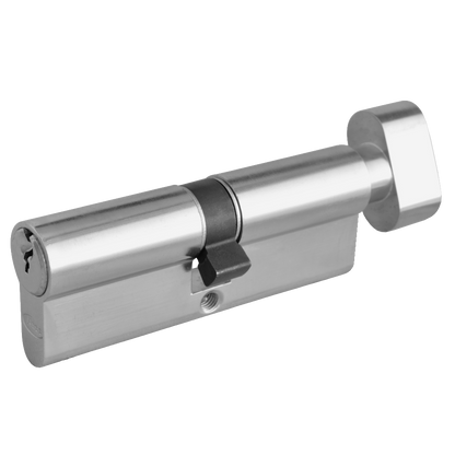 ASEC 6-Pin Euro Key & Turn Cylinder 80mm 40/T40 35/10/T35 Keyed To Differ Pro - Nickel Plated