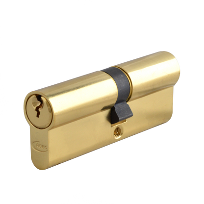 ASEC 5-Pin Euro Double Cylinder 60mm 30/30 25/10/25 Keyed To Differ Pro - Polished Brass