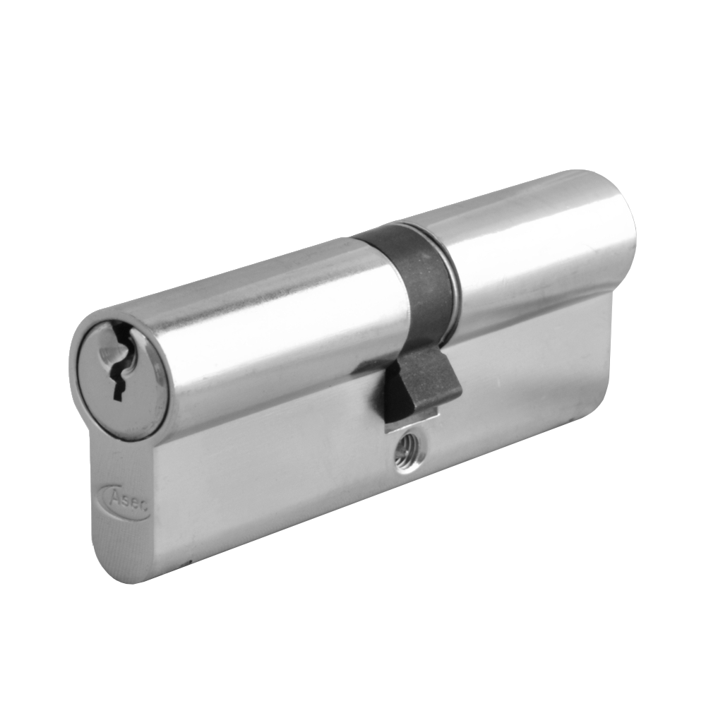 ASEC 5-Pin Euro Double Cylinder 80mm 40/40 35/10/35 Keyed To Differ Pro - Nickel Plated