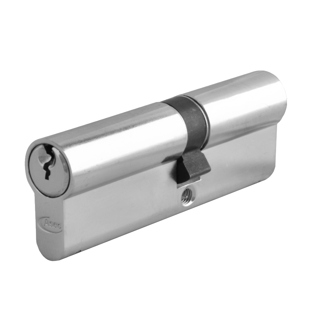 ASEC 5-Pin Euro Double Cylinder 90mm 40/50 35/10/45 Keyed To Differ Pro - Nickel Plated