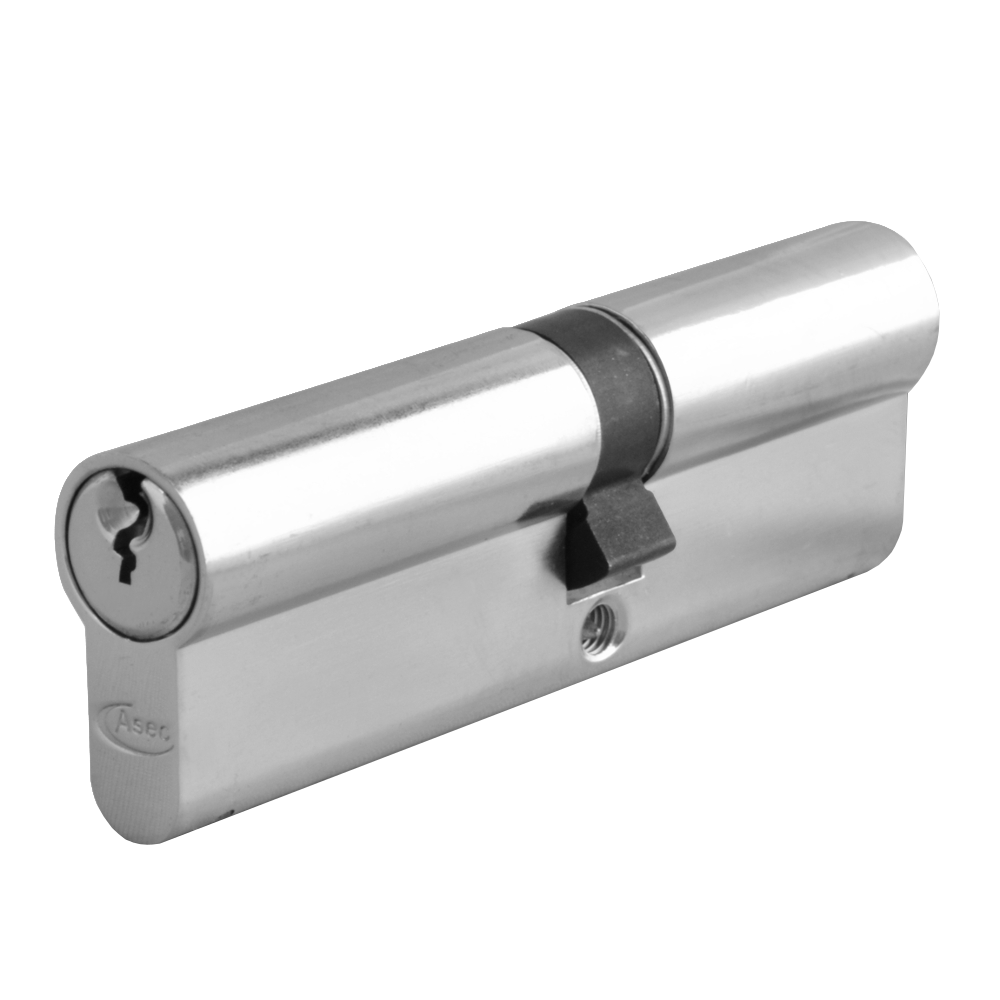 ASEC 5-Pin Euro Double Cylinder 100mm 45/55 40/10/50 Keyed To Differ Pro - Nickel Plated