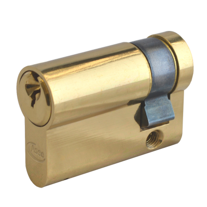 ASEC 5-Pin Euro Half Cylinder 45mm 35/10 Keyed To Differ Pro - Polished Brass