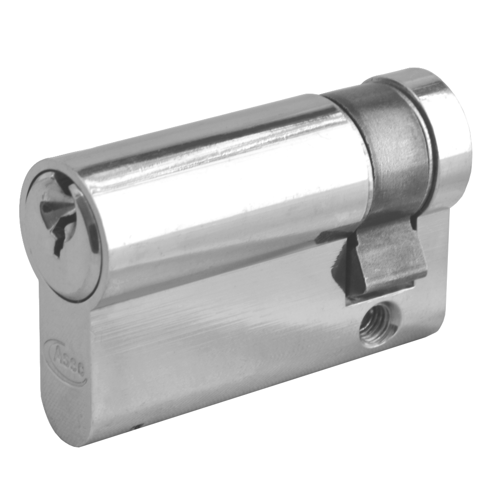 ASEC 5-Pin Euro Half Cylinder 50mm 40/10 Keyed To Differ Pro - Nickel Plated