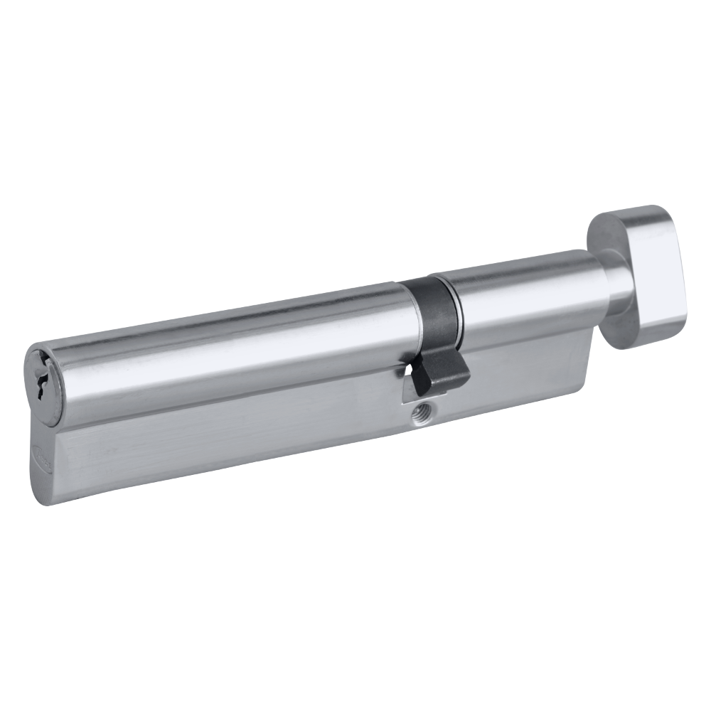 ASEC 6-Pin Euro Key & Turn Cylinder 120mm 75/T45 70/10/T40 Keyed To Differ - Nickel Plated