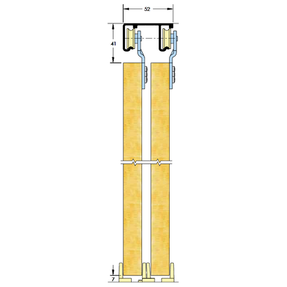 ASEC Sliding Wardrobe Double Gear Up to 1200mm