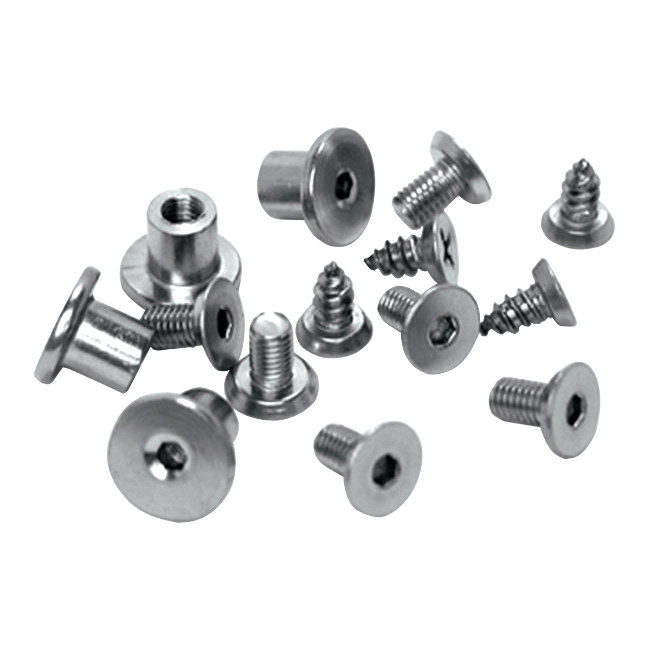 ASEC Cubicle Bolts, Nuts & Screws Kit Fixings To Suit 13mm Board - Stainless Steel