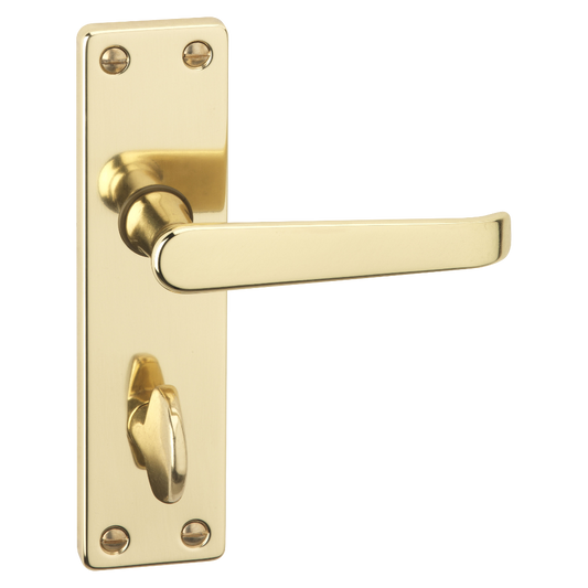 ASEC URBAN Classic Victorian Bathroom Lever on Plate Door Furniture Pro - Polished Brass