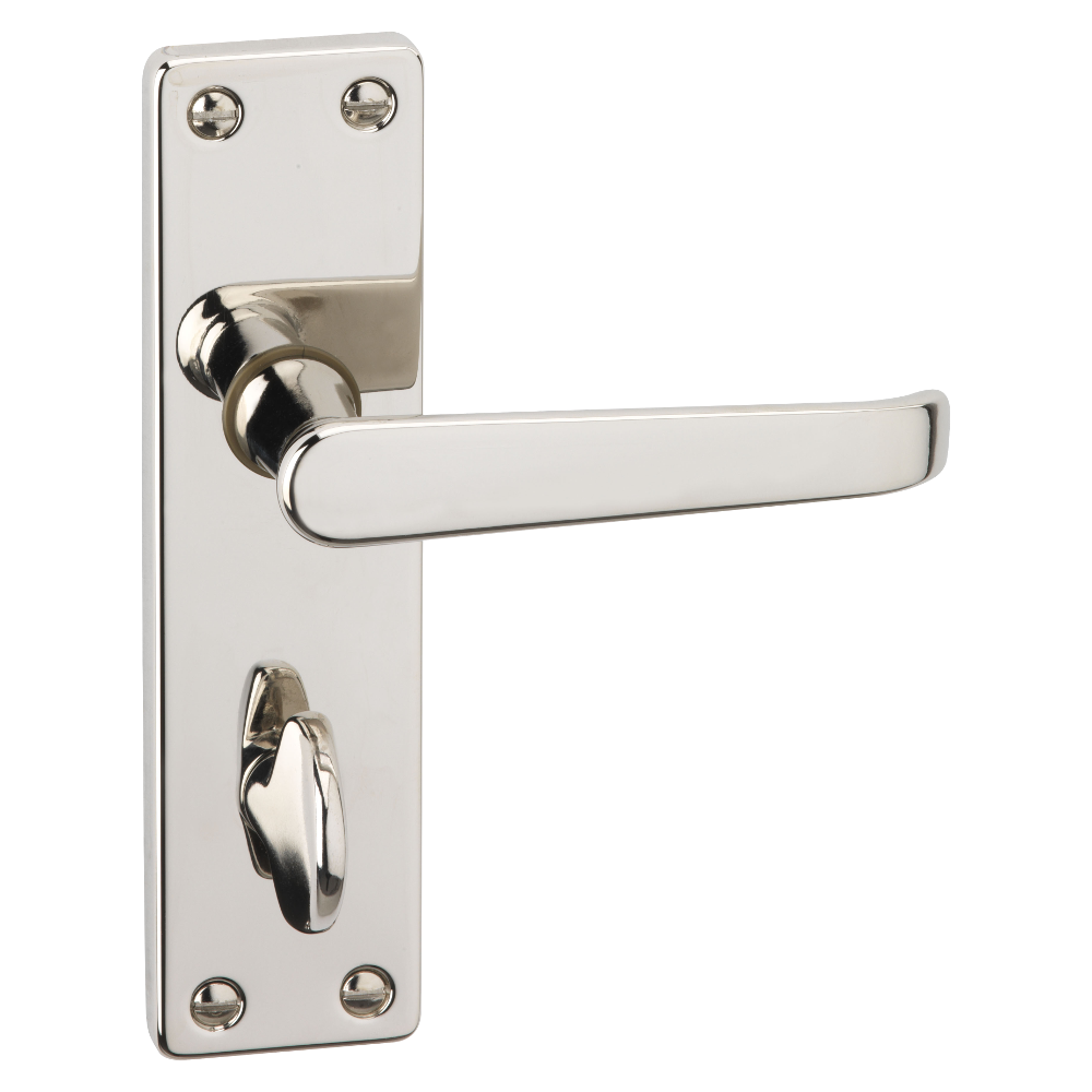 ASEC URBAN Classic Victorian Bathroom Lever on Plate Door Furniture Pro - Polished Nickel