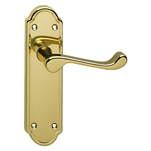 ASEC URBAN San Francisco Lever on Plate Latch Door Furniture Pro - Polished Brass