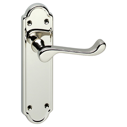 ASEC URBAN San Francisco Lever on Plate Latch Door Furniture Pro - Polished Nickel