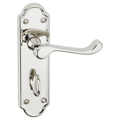 ASEC URBAN San Francisco Bathroom Lever on Plate Door Furniture Pro - Polished Nickel