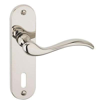 ASEC URBAN Washington Lever on Plate Lock Door Furniture Pro - Polished Nickel