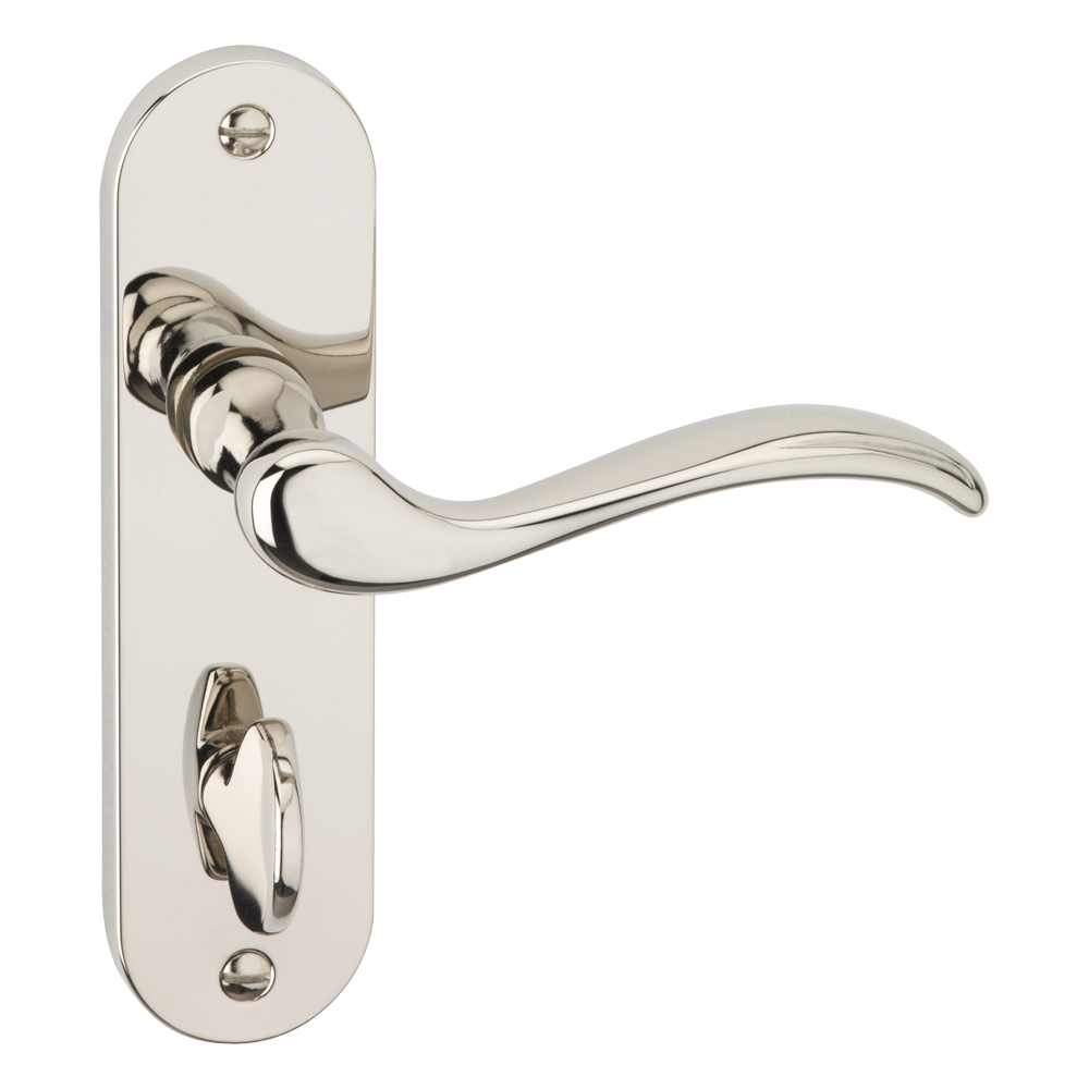 ASEC URBAN Washington Bathroom Lever on Plate Door Furniture Pro - Polished Nickel