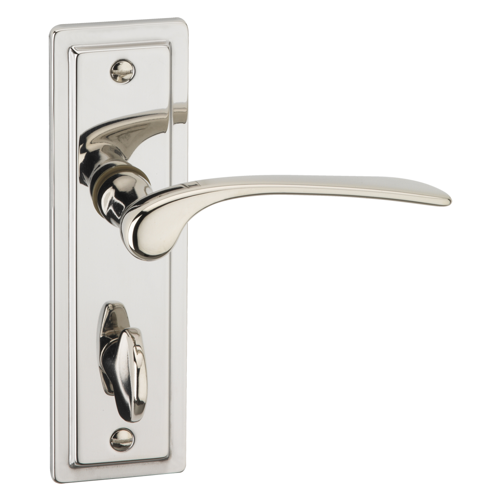 ASEC URBAN New York Bathroom Lever on Plate Door Furniture Pro - Polished Nickel