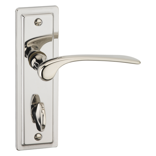 ASEC URBAN New York Bathroom Lever on Plate Door Furniture Pro - Polished Nickel