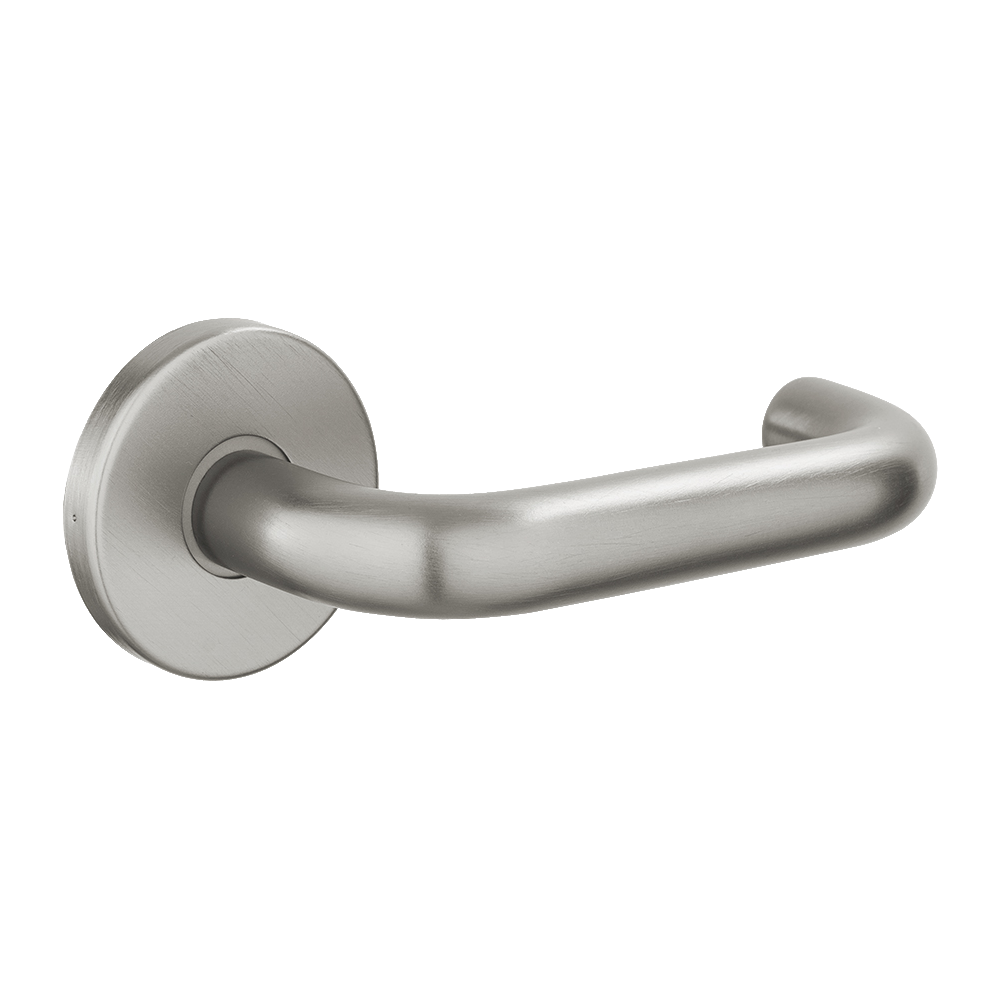 ASEC URBAN Portland P5 Return Bar Lever on Round Rose Door Furniture Pro - Stainless Steel