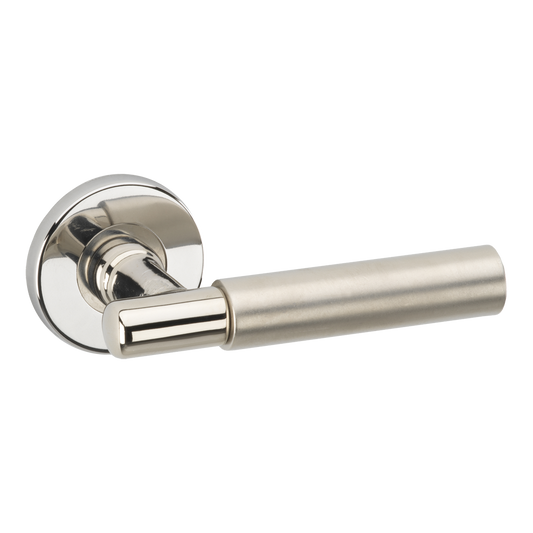 ASEC URBAN Boston Lever on Round Rose Door Furniture Pro - Polished Nickel