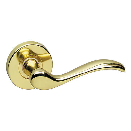 ASEC URBAN Washington Lever on Round Rose Door Furniture Pro - Polished Brass