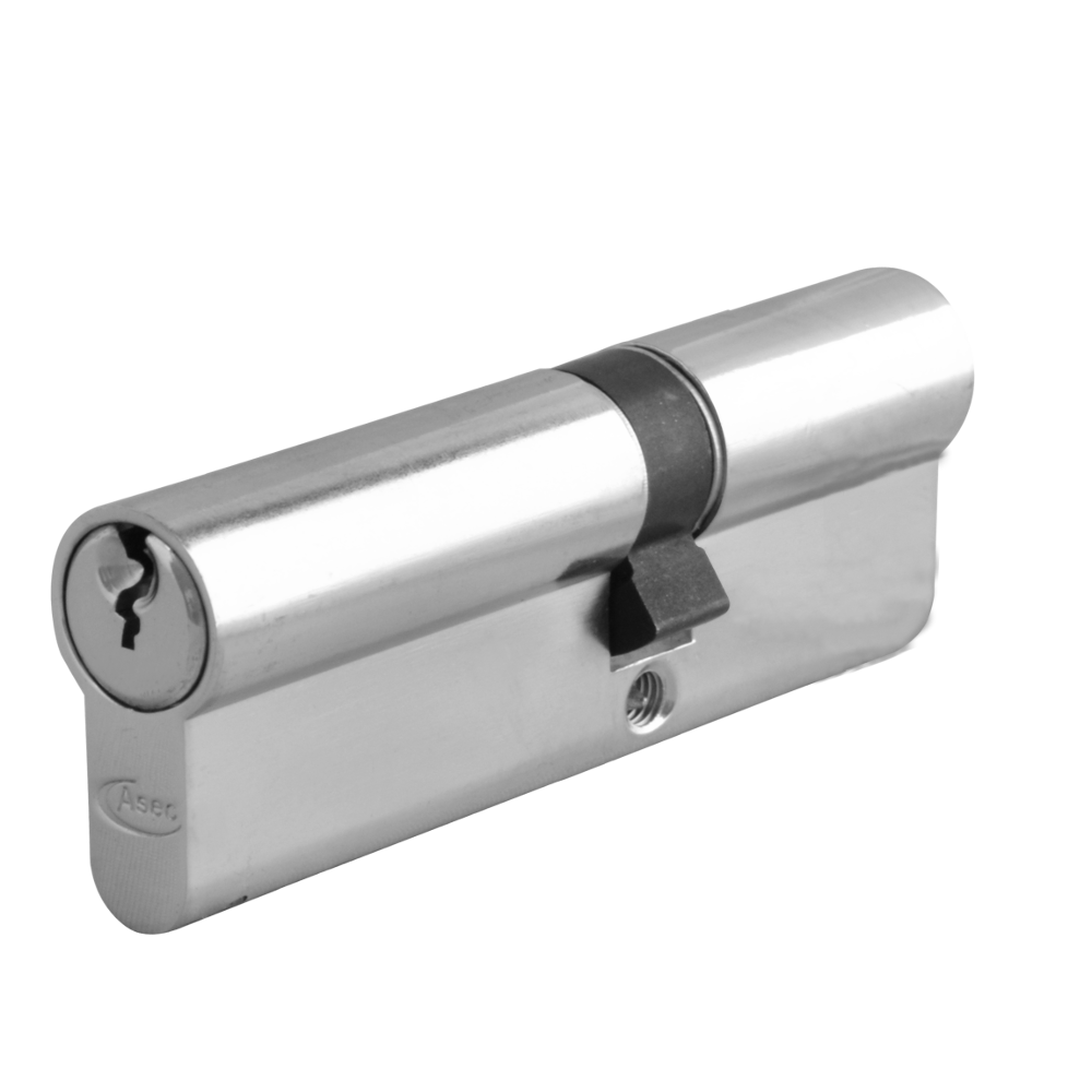 ASEC 6-Pin Euro Double Cylinder 95mm 45/50 40/10/45 Keyed To Differ - Nickel Plated