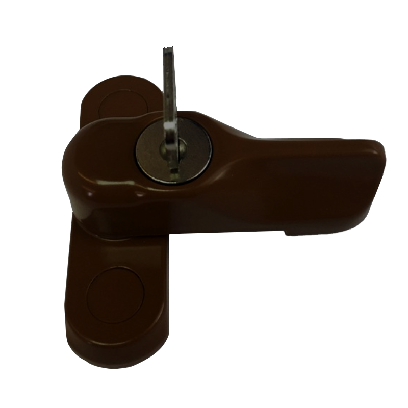 ASEC Locking Sash Stopper for Timber & GRP Doors / Windows Brown