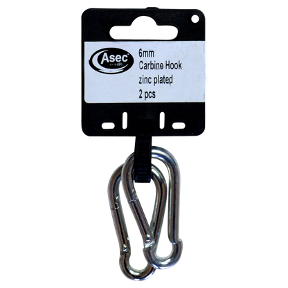 ASEC Steel Carbine Hooks 6mm - Zinc Plated