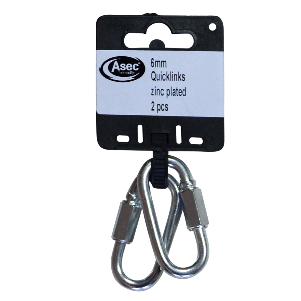 ASEC Steel Quick Links 6mm - Zinc Plated