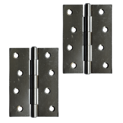 ASEC Steel Butt Hinges 100mm - Polished Chrome